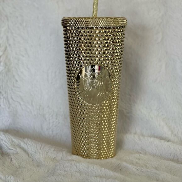 Starbucks gold venti studded metallic tumbler 2022 fall/winter - Picture 7 of 9